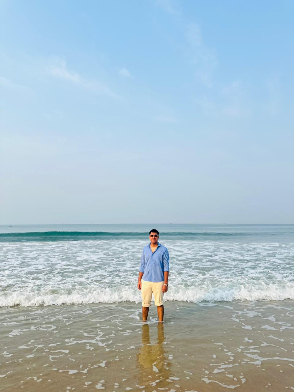 Neeraj Jolly on the beach